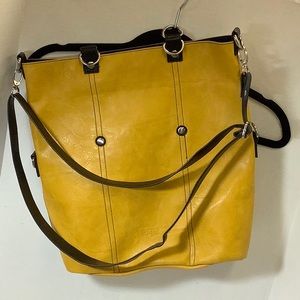 Espe Yellow Purse with Detachable Smaller Wallet/Coin Purse